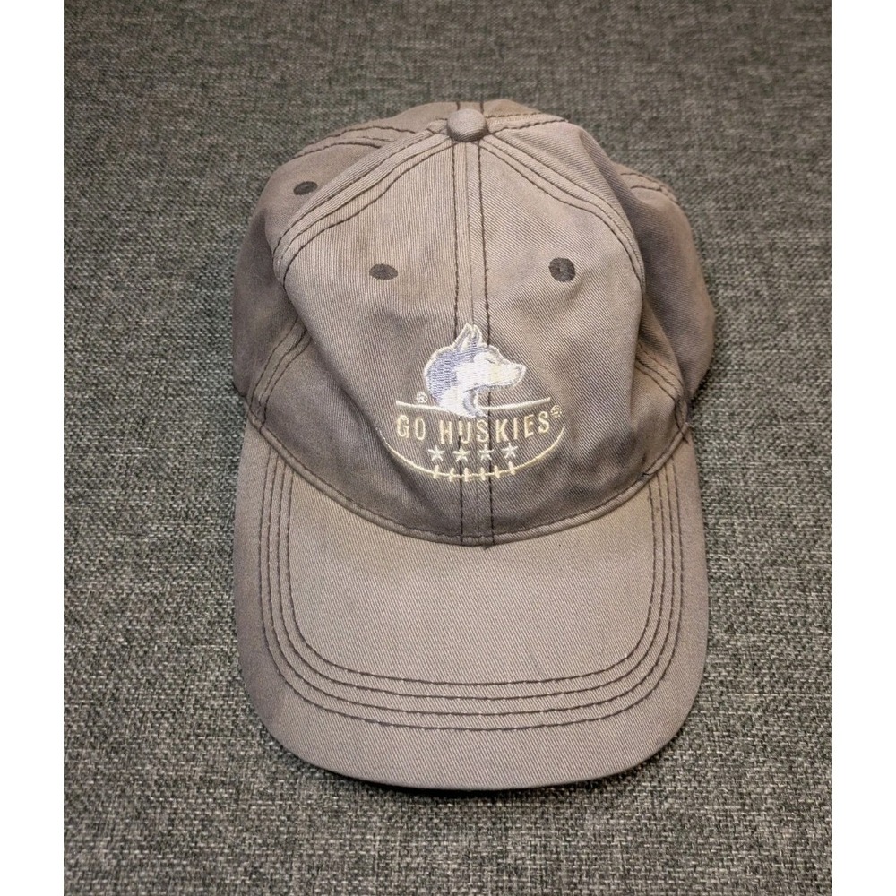 Vintage Washington University Go Huskies Hat Strapback Adjustable Sports Vtg Cap